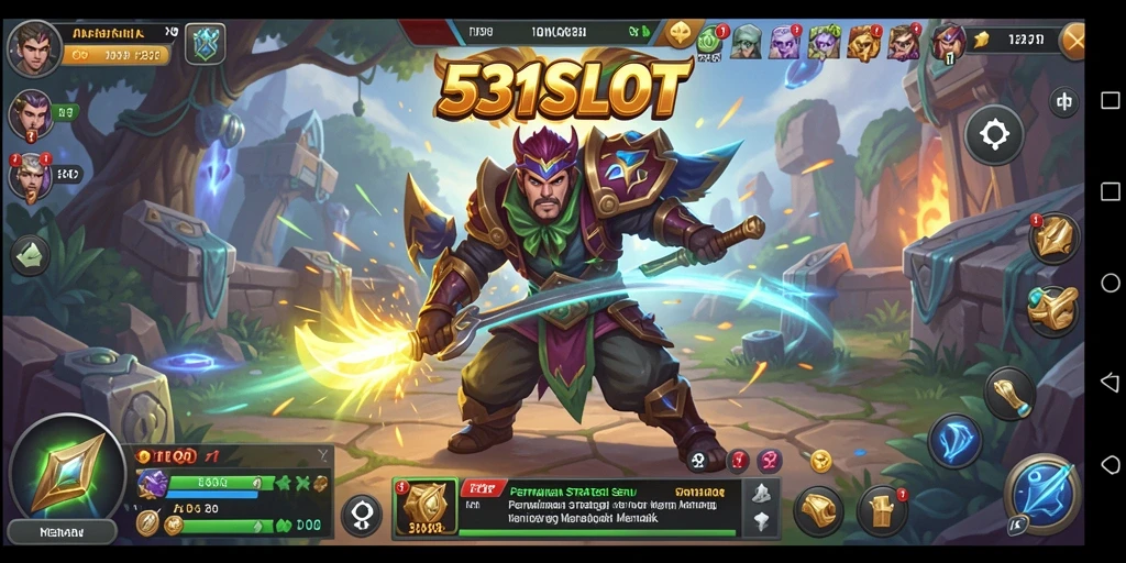 Screenshot menunjukkan gameplay strategi dinamis dalam 531SLOT.
