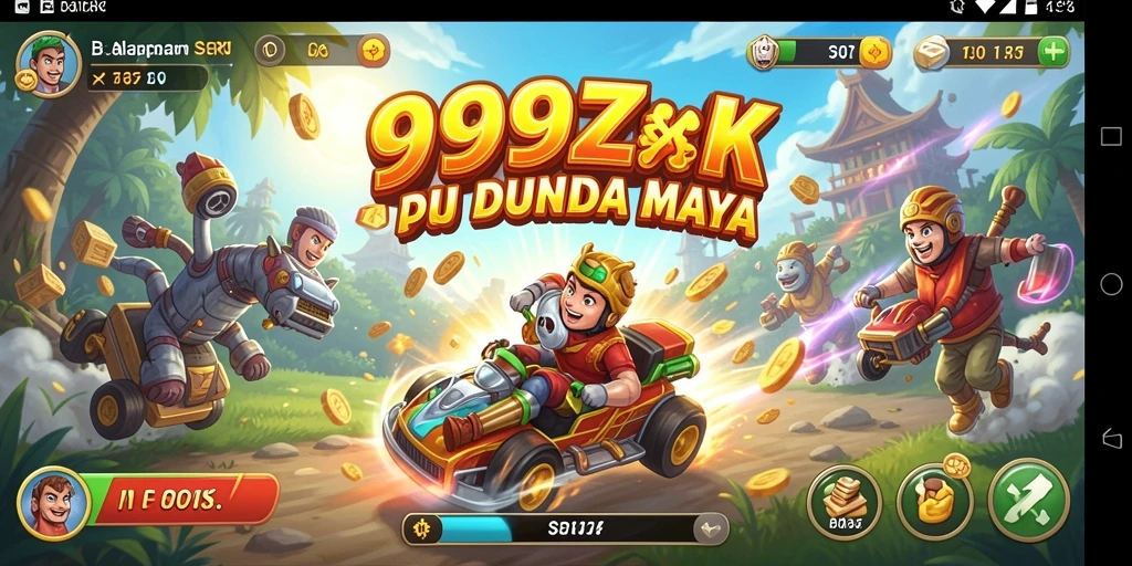 Gameplay balapan seru di 999ZK dengan grafik yang menawan.