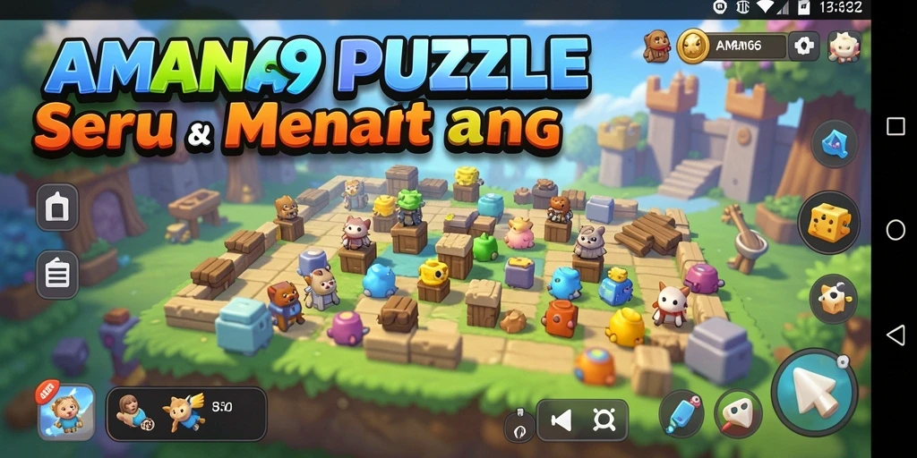 Screenshot gameplay AMAN69 menampilkan tingkat kesulitan yang bervariasi.