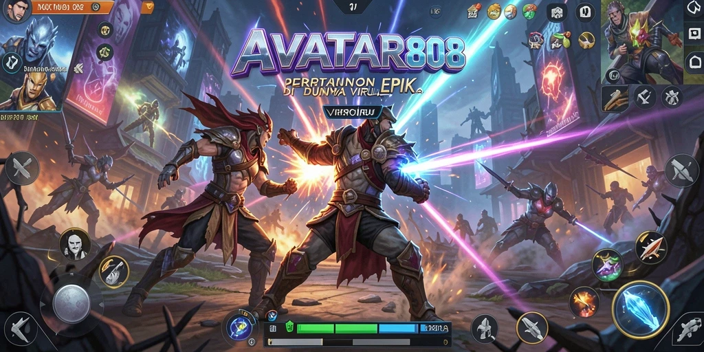 Tampilan gameplay AVATAR808 dengan pertarungan yang mendebarkan.