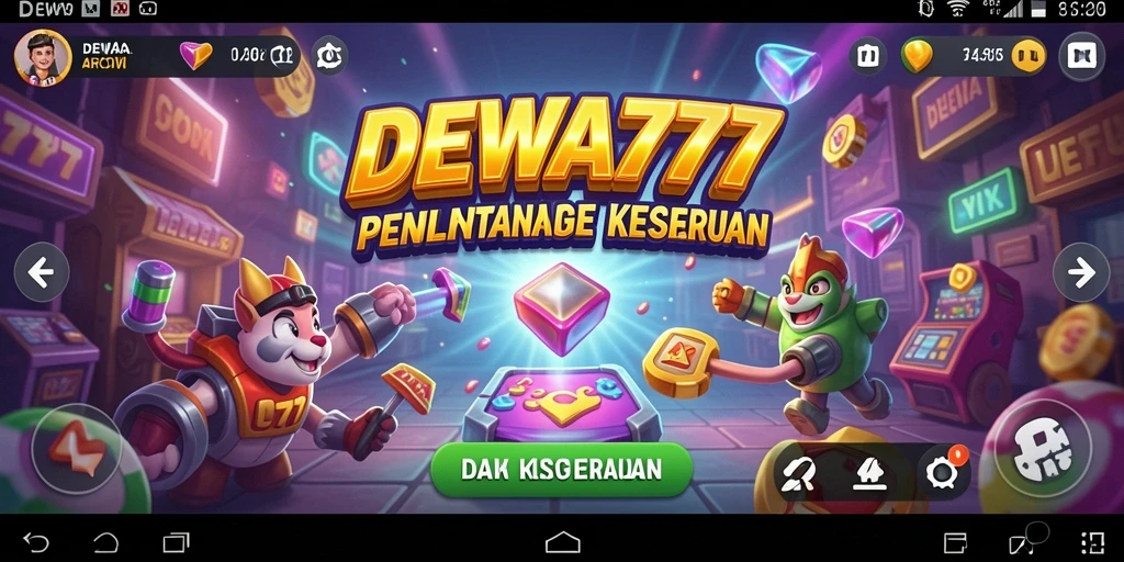 Tampilan gameplay DEWA777 yang menampilkan tantangan seru dalam permainan Arcade.