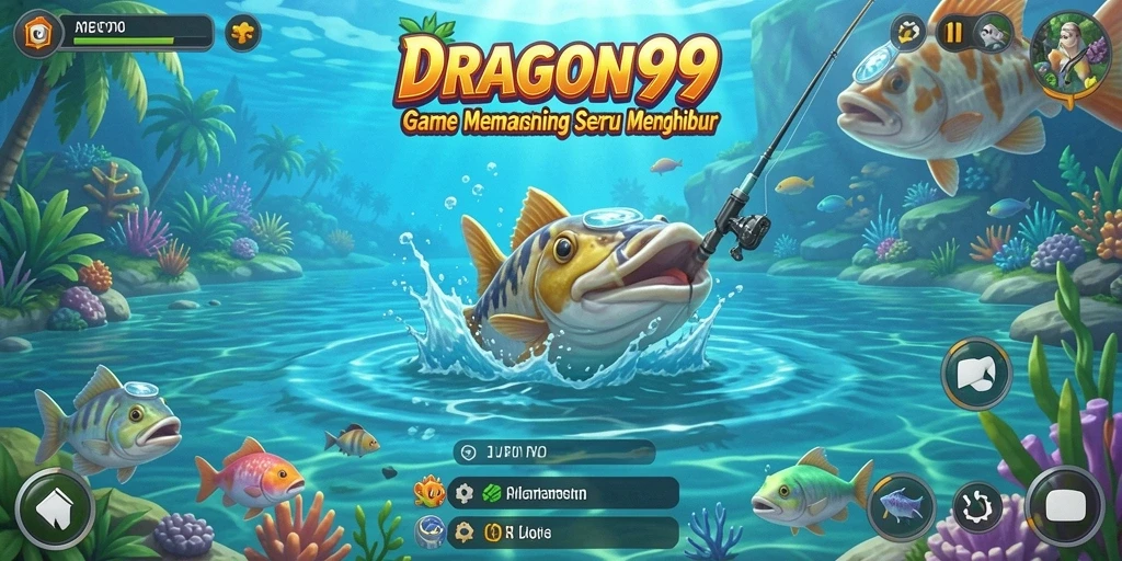Gameplay seru menangkap ikan di DRAGON99 dengan grafis yang indah.