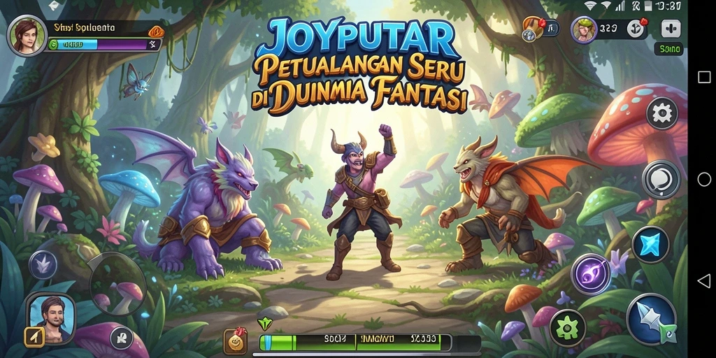 Tampilan gameplay menegangkan di dalam dunia petualangan JOYPUTAR.