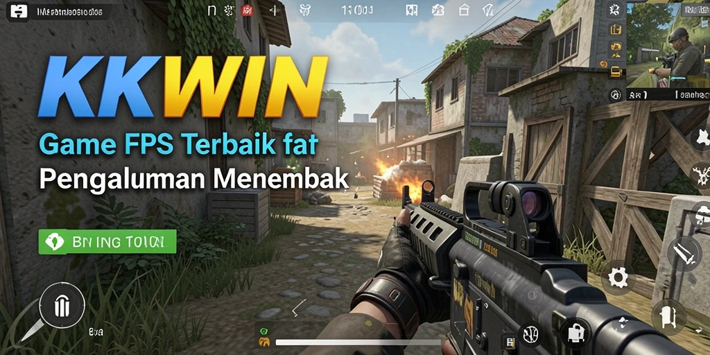 Screenshot KKWIN menunjukkan aksi mendebarkan dan gameplay menembak yang intens.