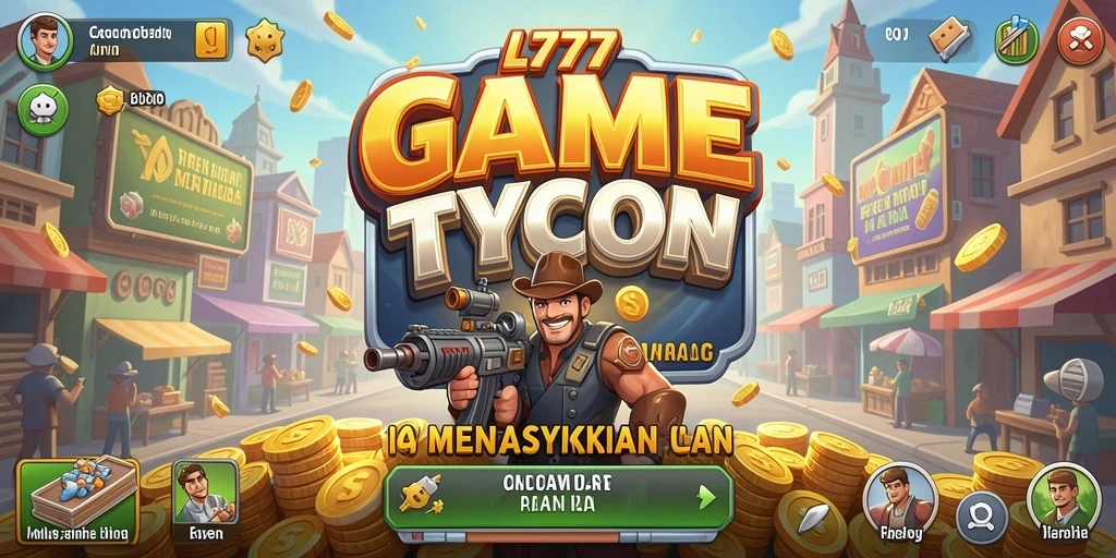 Tangkapan layar gameplay L777 menampilkan pengelolaan bisnis yang menantang.