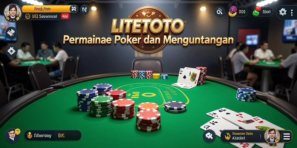 Tampilan permainan Poker yang menarik di LITETOTO.