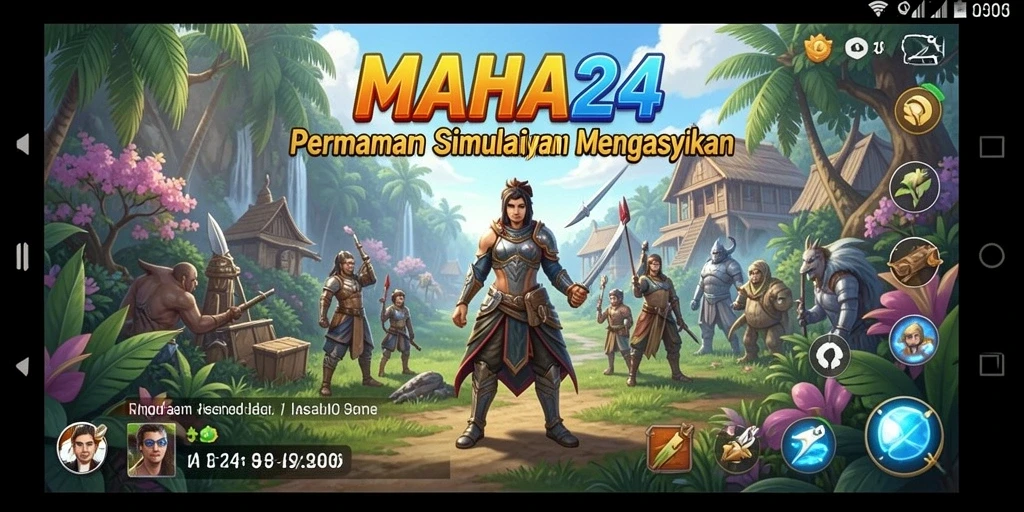 Screenshot gameplay yang menggambarkan keasyikan permainan MAHA24.