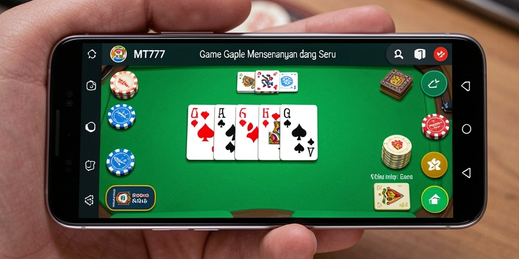 Tampilan gameplay MT777 yang menarik saat bermain Gaple.