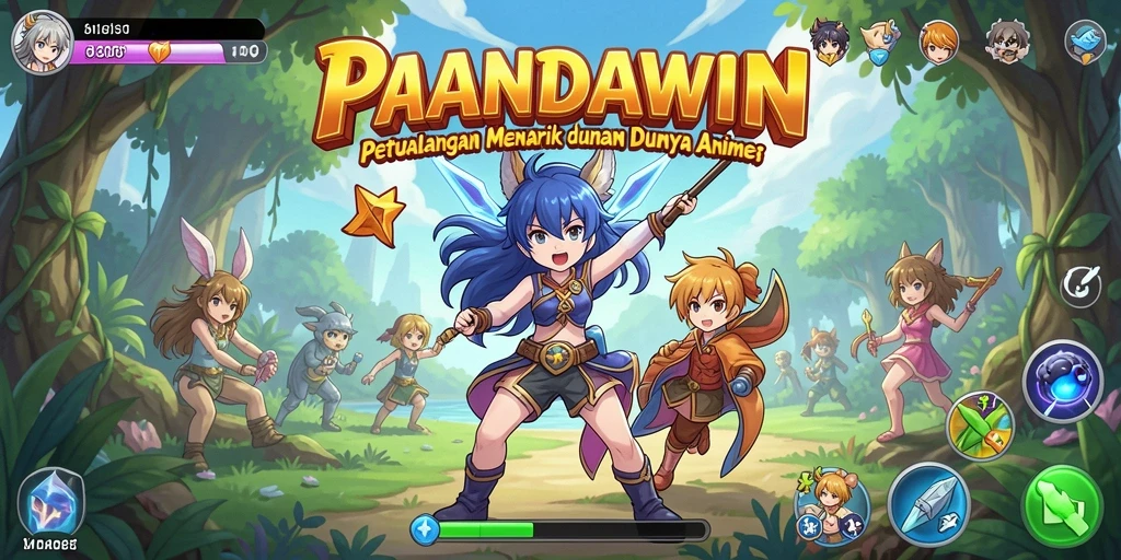 Gameplay PANDAWIN yang seru dan penuh warna.