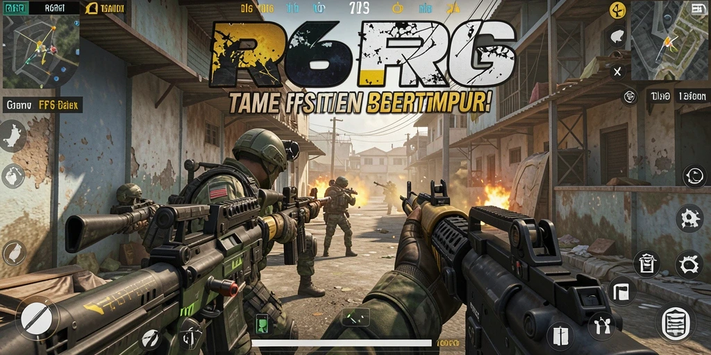 Gameplay R6R6 yang seru dan mendebarkan dalam pertempuran FPS.