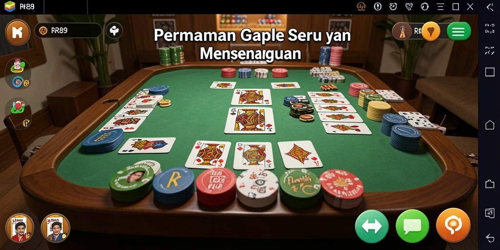 Gameplay Gaple yang seru dan interaktif di RR89.