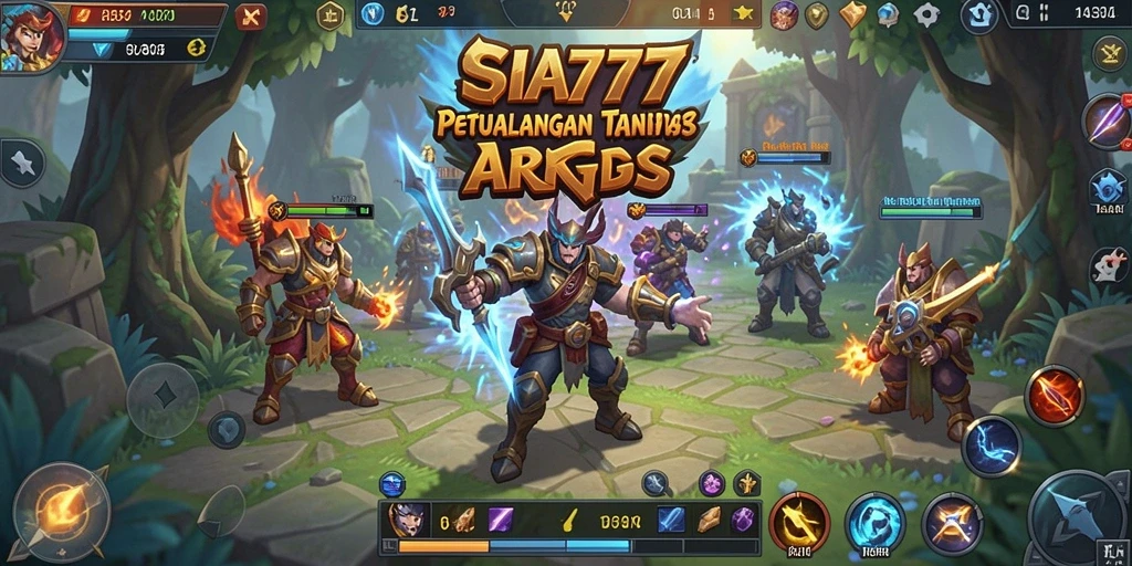 Tampilan gameplay SIA777 dengan pertarungan epik dan grafis menarik.