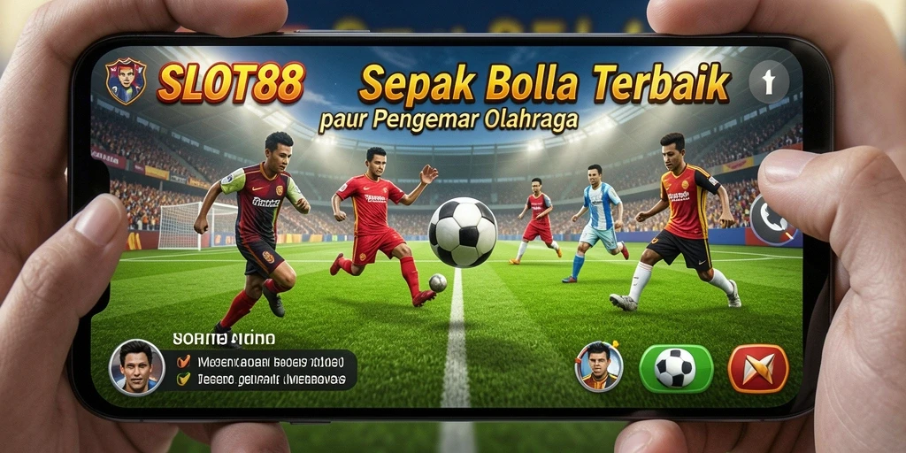 Tampilan gameplay seru di <strong>SLOT88</strong> dengan aksi sepak bola yang memukau.
