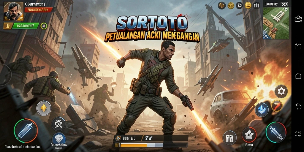 Tampilan gameplay SORTOTO dengan aksi seru dan menantang.