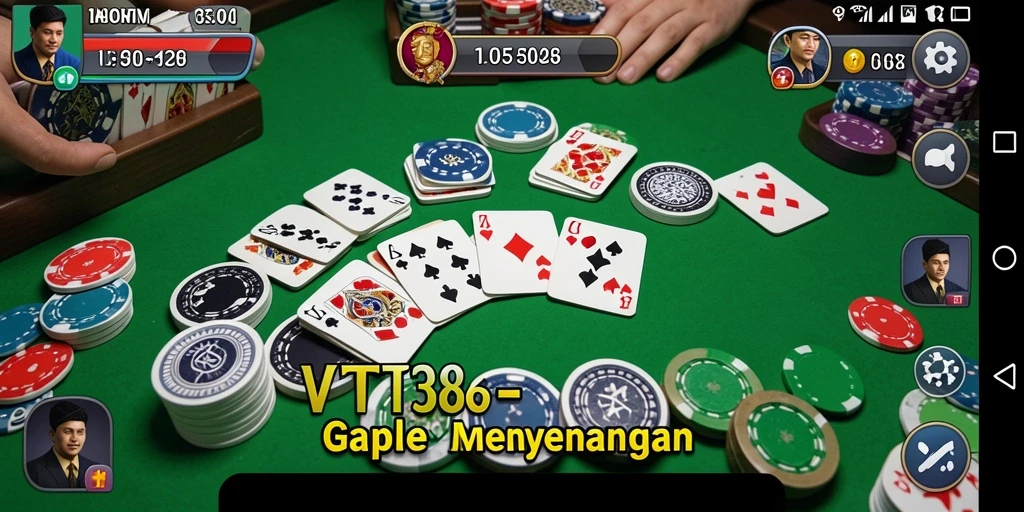 Tampilan gameplay Gaple yang seru dan interaktif di VT38.