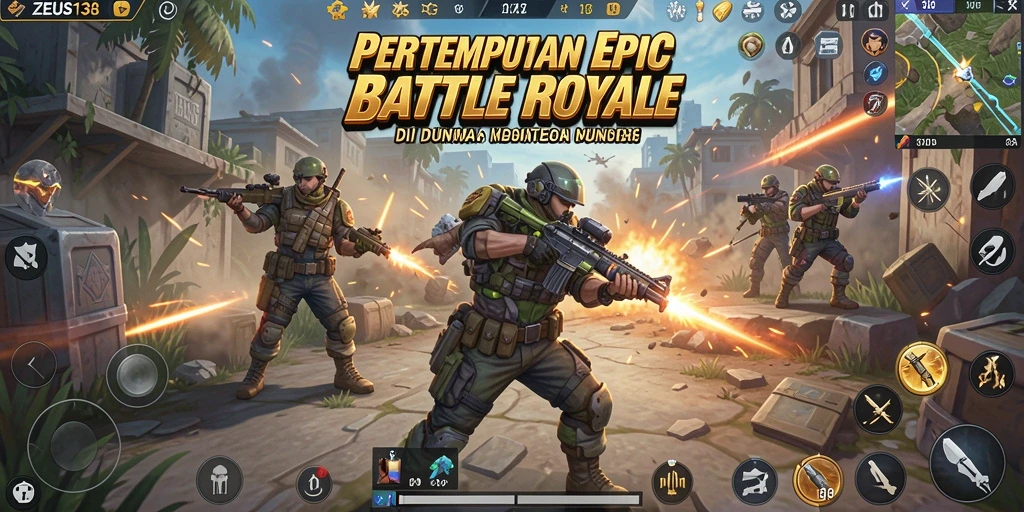 Gameplay seru dan menegangkan di ZEUS138 Battle Royale.